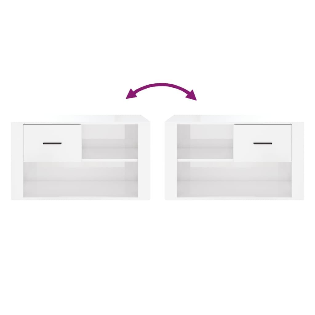 Schuhschrank Hochglanz-Weiß 80x35x45 cm Holzwerkstoff - Pazzar.ch