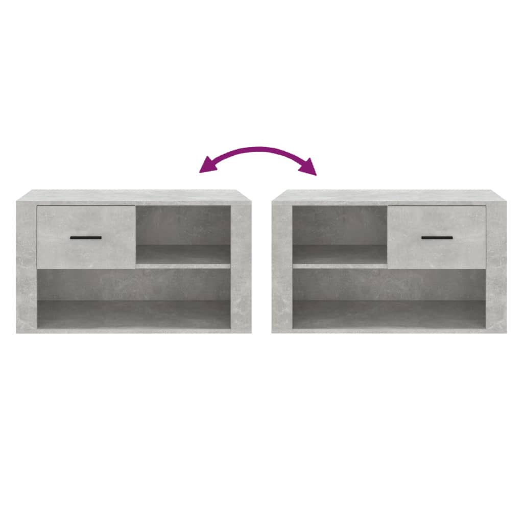 Schuhschrank Betongrau 80x35x45 cm Holzwerkstoff - Pazzar.ch