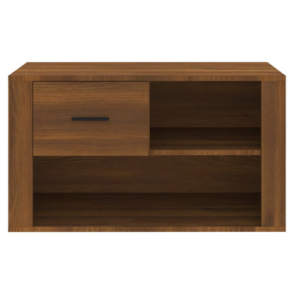 Schuhschrank Braun Eichen-Optik 80x35x45 cm Holzwerkstoff - Pazzar.ch
