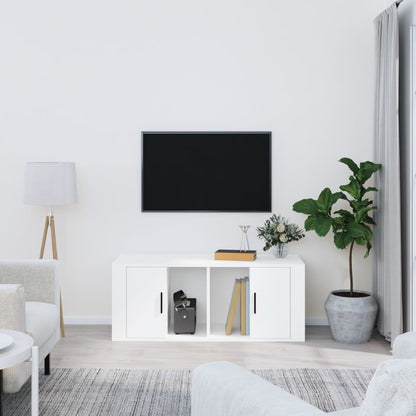 TV-Schrank Weiß 100x35x40 cm Holzwerkstoff - Pazzar.ch