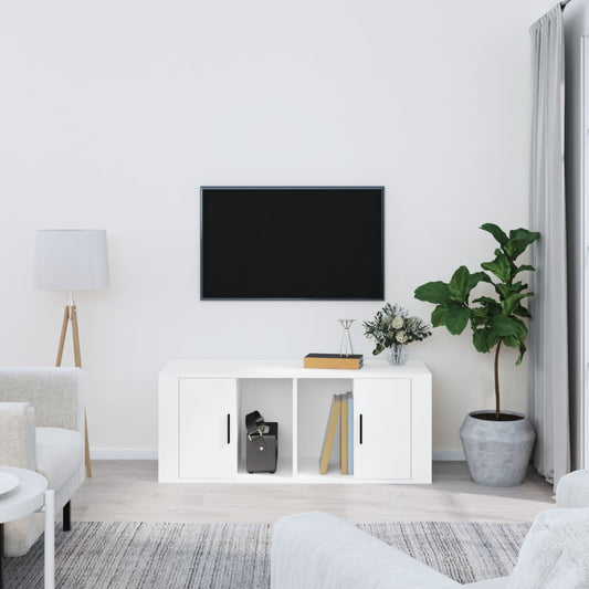 TV-Schrank Weiß 100x35x40 cm Holzwerkstoff - Pazzar.ch