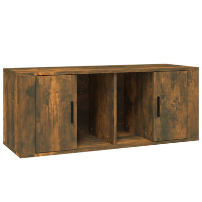 TV-Schrank Räuchereiche 100x35x40 cm Holzwerkstoff - Pazzar.ch