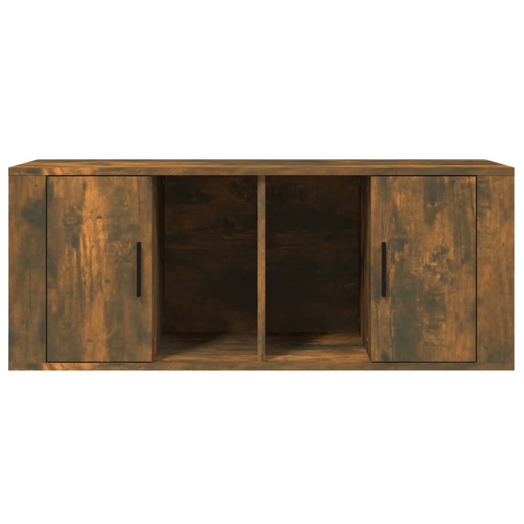 TV-Schrank Räuchereiche 100x35x40 cm Holzwerkstoff - Pazzar.ch