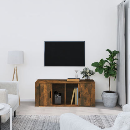 TV-Schrank Räuchereiche 100x35x40 cm Holzwerkstoff - Pazzar.ch