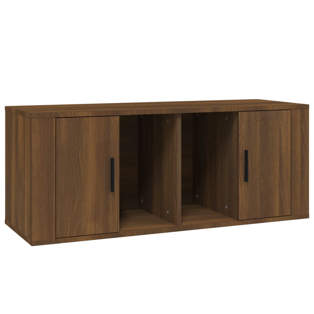 TV-Schrank Braun Eichen-Optik 100x35x40 cm Holzwerkstoff - Pazzar.ch