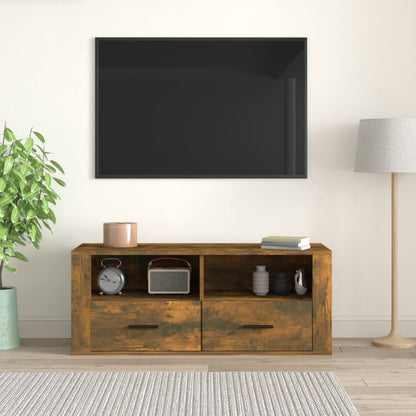 TV-Schrank Räuchereiche 100x35x40 cm Holzwerkstoff - Pazzar.ch
