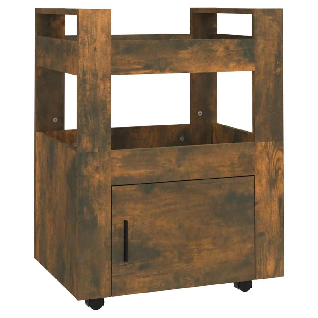 Küchenwagen Räuchereiche 60x45x80 cm Holzwerkstoff - Pazzar.ch