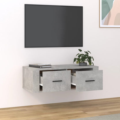 TV-Wandschrank Betongrau 80x36x25 cm Holzwerkstoff - Pazzar.ch