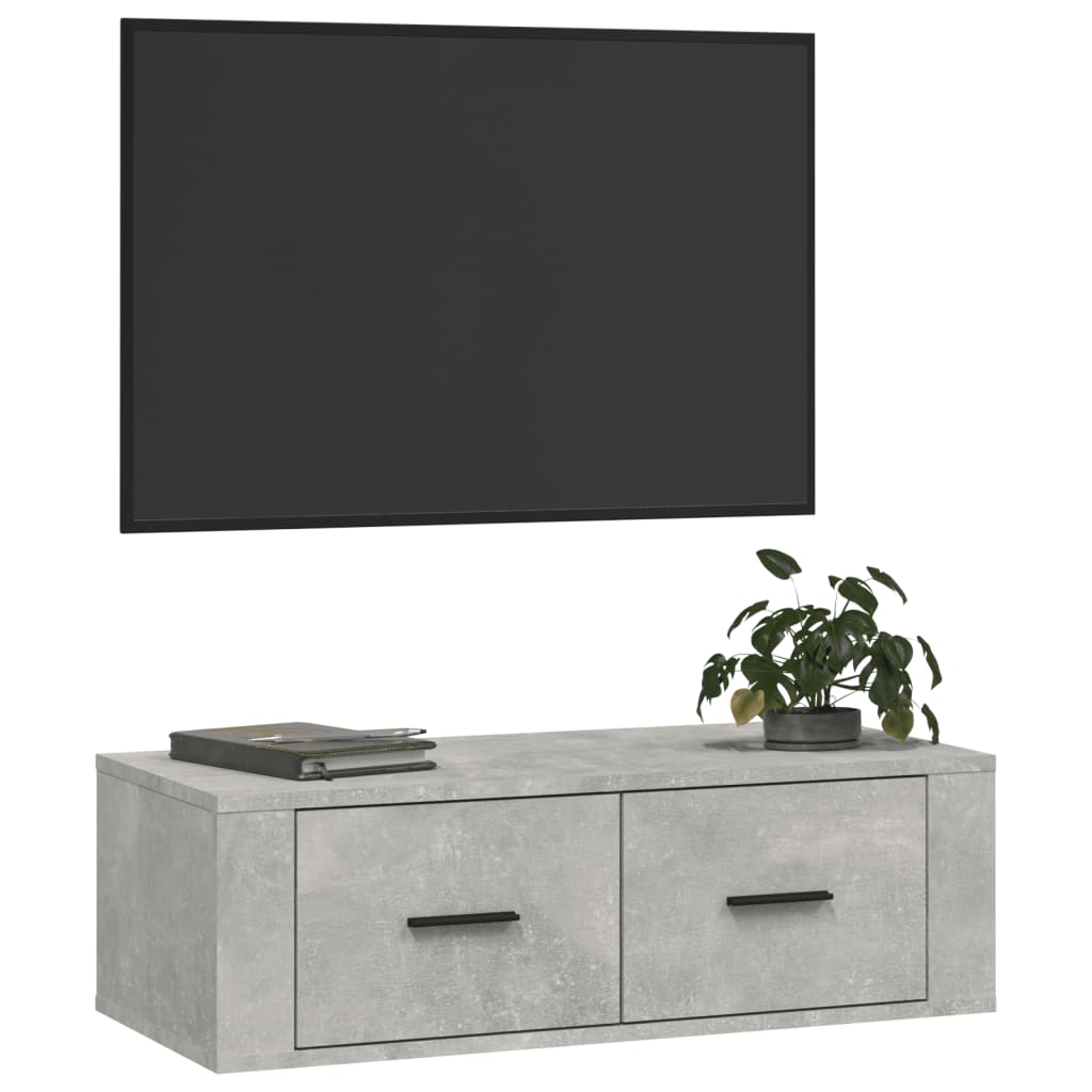 TV-Wandschrank Betongrau 80x36x25 cm Holzwerkstoff - Pazzar.ch