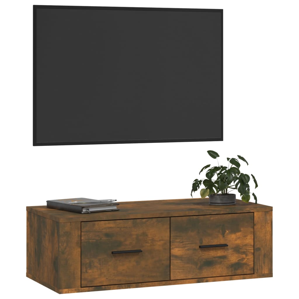 TV-Wandschrank Räuchereiche 80x36x25 cm Holzwerkstoff - Pazzar.ch