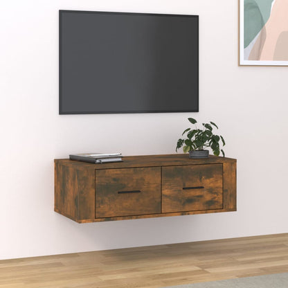 TV-Wandschrank Räuchereiche 80x36x25 cm Holzwerkstoff - Pazzar.ch