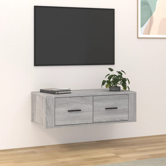 TV-Wandschrank Grau Sonoma 80x36x25 cm Holzwerkstoff - Pazzar.ch