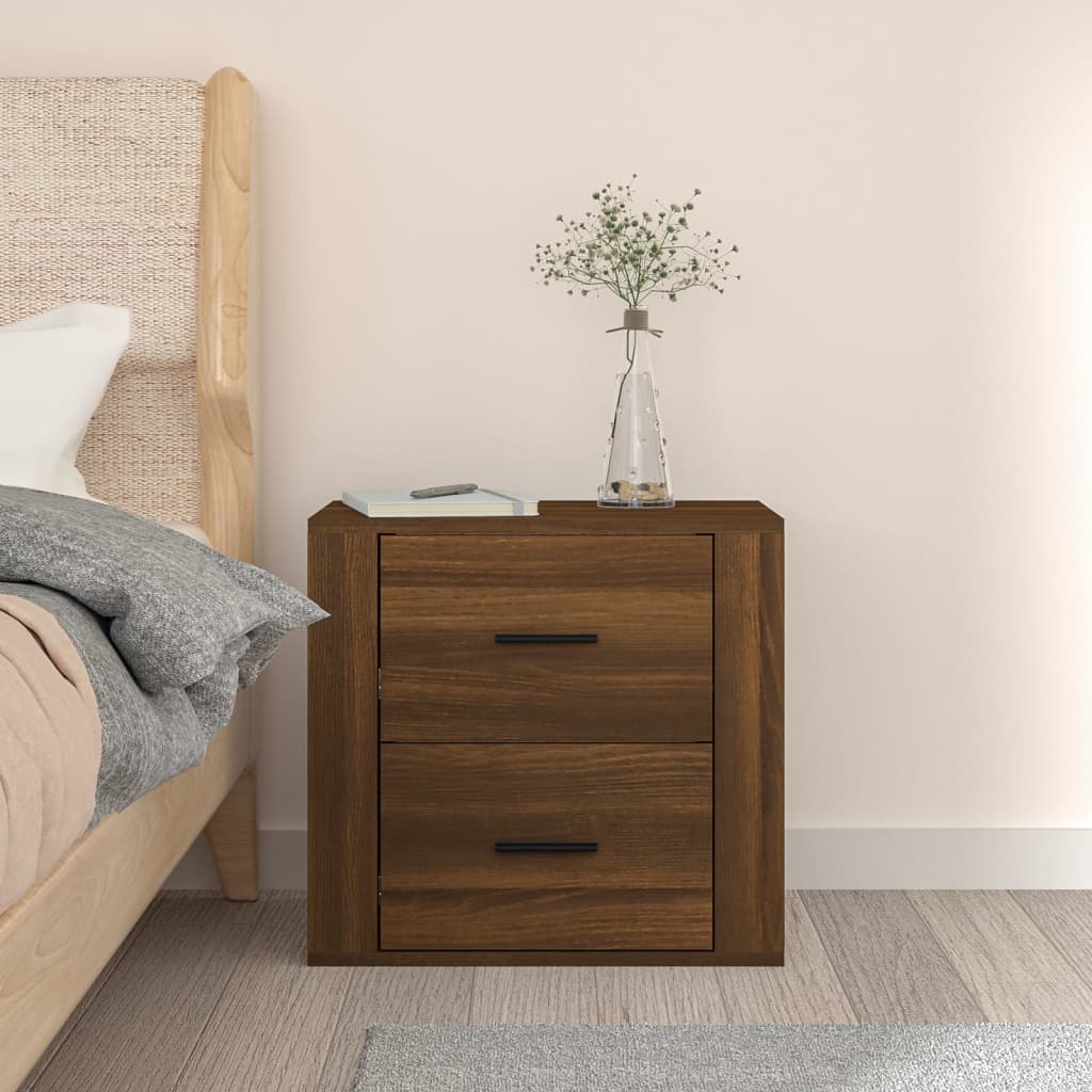 Wand-Nachttisch Braun Eichen-Optik 50x36x47 cm - Pazzar.ch