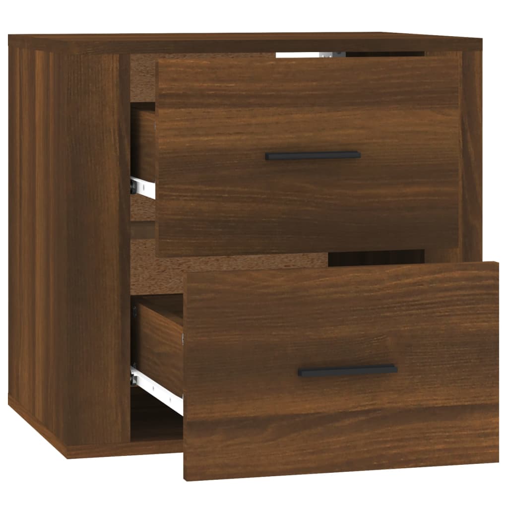 Wand-Nachttisch Braun Eichen-Optik 50x36x47 cm - Pazzar.ch