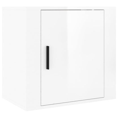 Wand-Nachttische 2 Stk. Hochglanz-Weiß 50x30x47 cm - Pazzar.ch