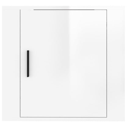 Wand-Nachttische 2 Stk. Hochglanz-Weiß 50x30x47 cm - Pazzar.ch