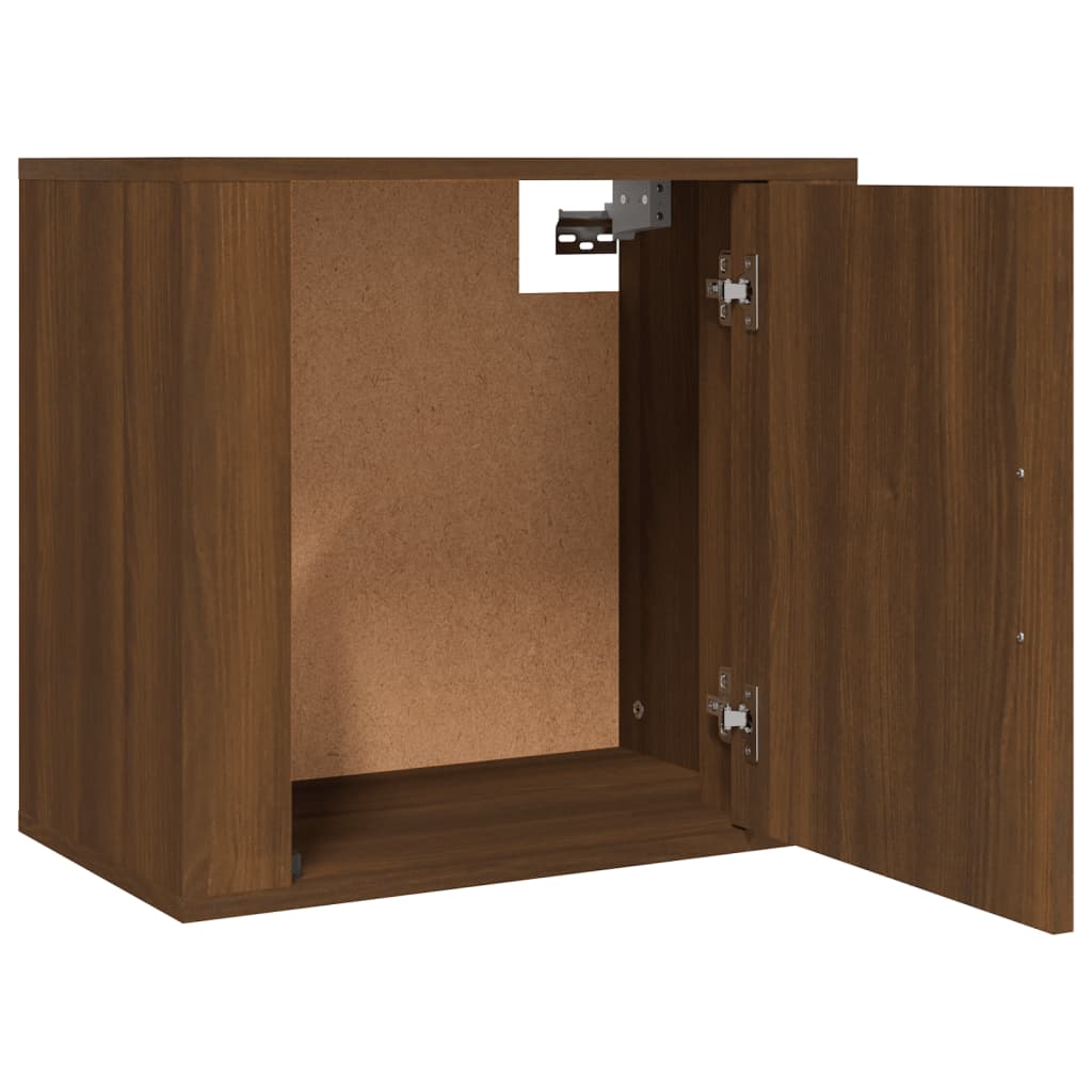 Wand-Nachttische 2 Stk. Braun Eichen-Optik 50x30x47 cm - Pazzar.ch