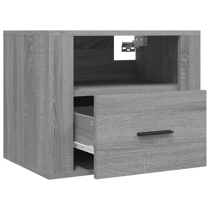 Wand-Nachttische 2 Stk. Grau Sonoma 50x36x40 cm - Pazzar.ch