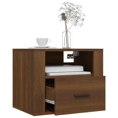 Wand-Nachttische 2 Stk. Braun Eichen-Optik 50x36x40 cm - Pazzar.ch