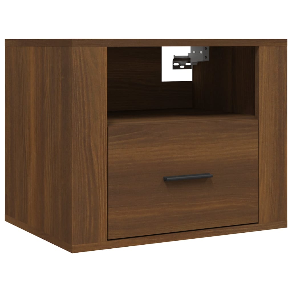 Wand-Nachttische 2 Stk. Braun Eichen-Optik 50x36x40 cm - Pazzar.ch