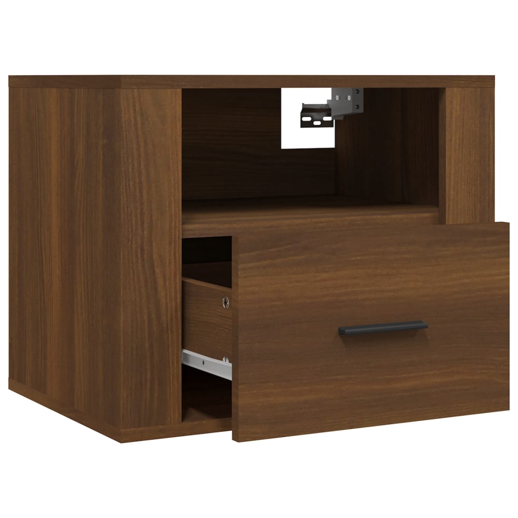 Wand-Nachttische 2 Stk. Braun Eichen-Optik 50x36x40 cm - Pazzar.ch