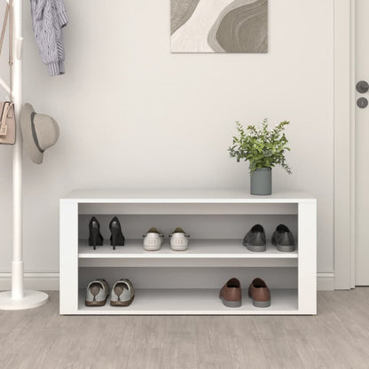 Schuhregal Weiß 100x35x45 cm Holzwerkstoff - Pazzar.ch