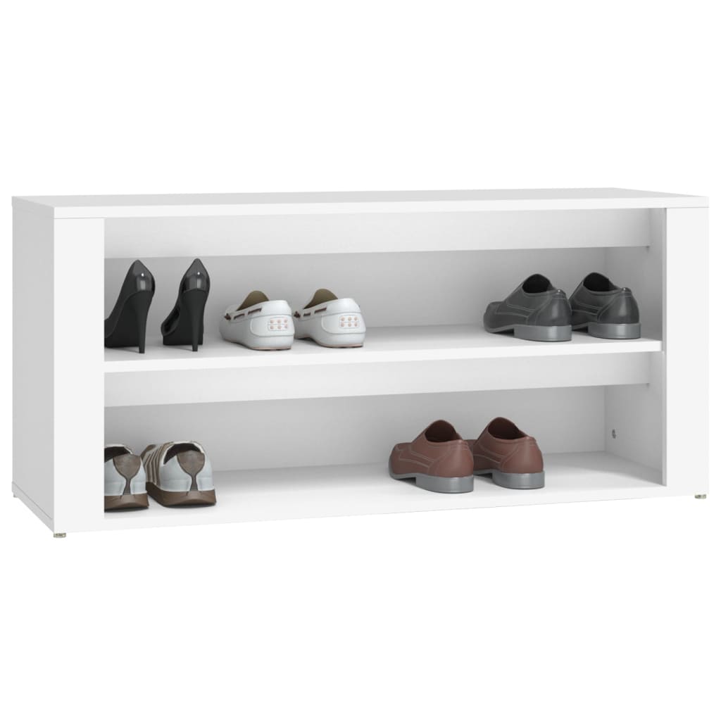 Schuhregal Weiß 100x35x45 cm Holzwerkstoff - Pazzar.ch