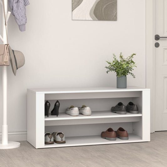 Schuhregal Weiß 100x35x45 cm Holzwerkstoff - Pazzar.ch