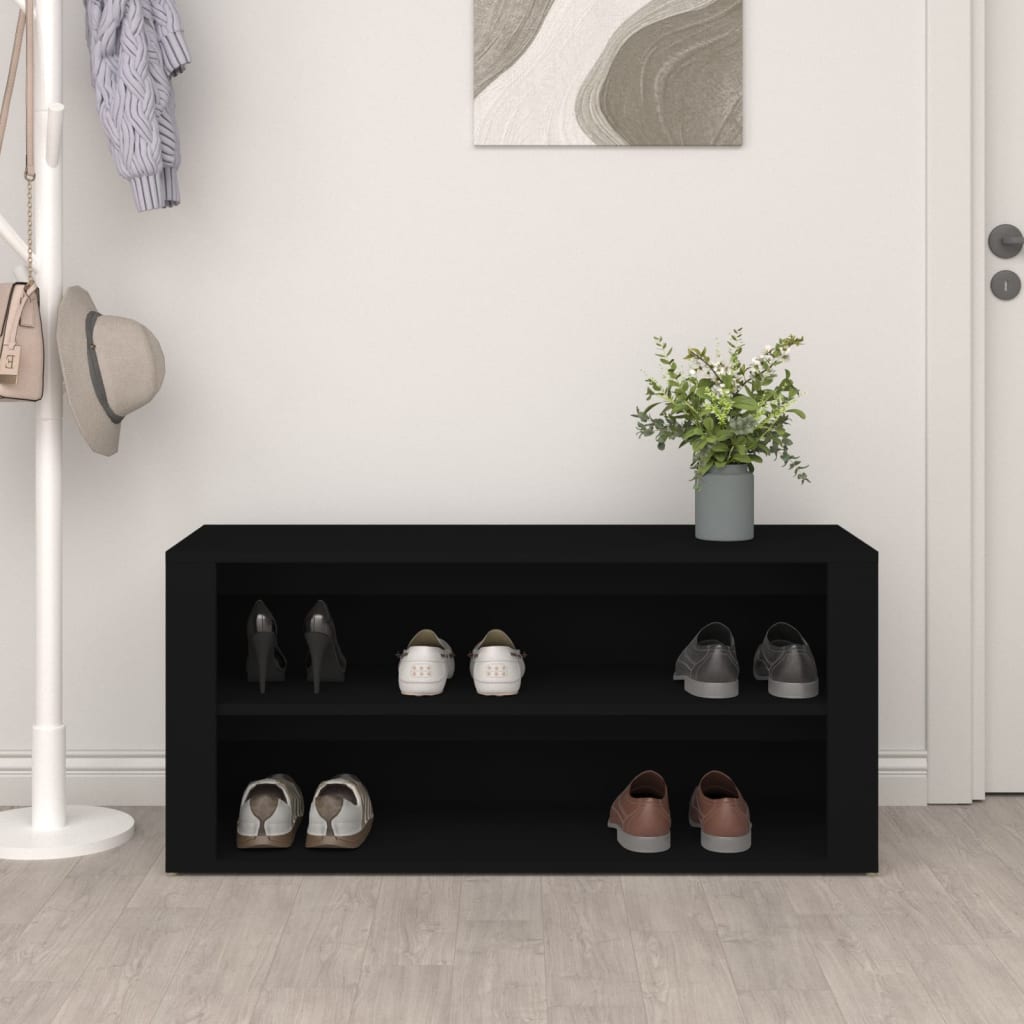 Schuhregal Schwarz 100x35x45 cm Holzwerkstoff - Pazzar.ch