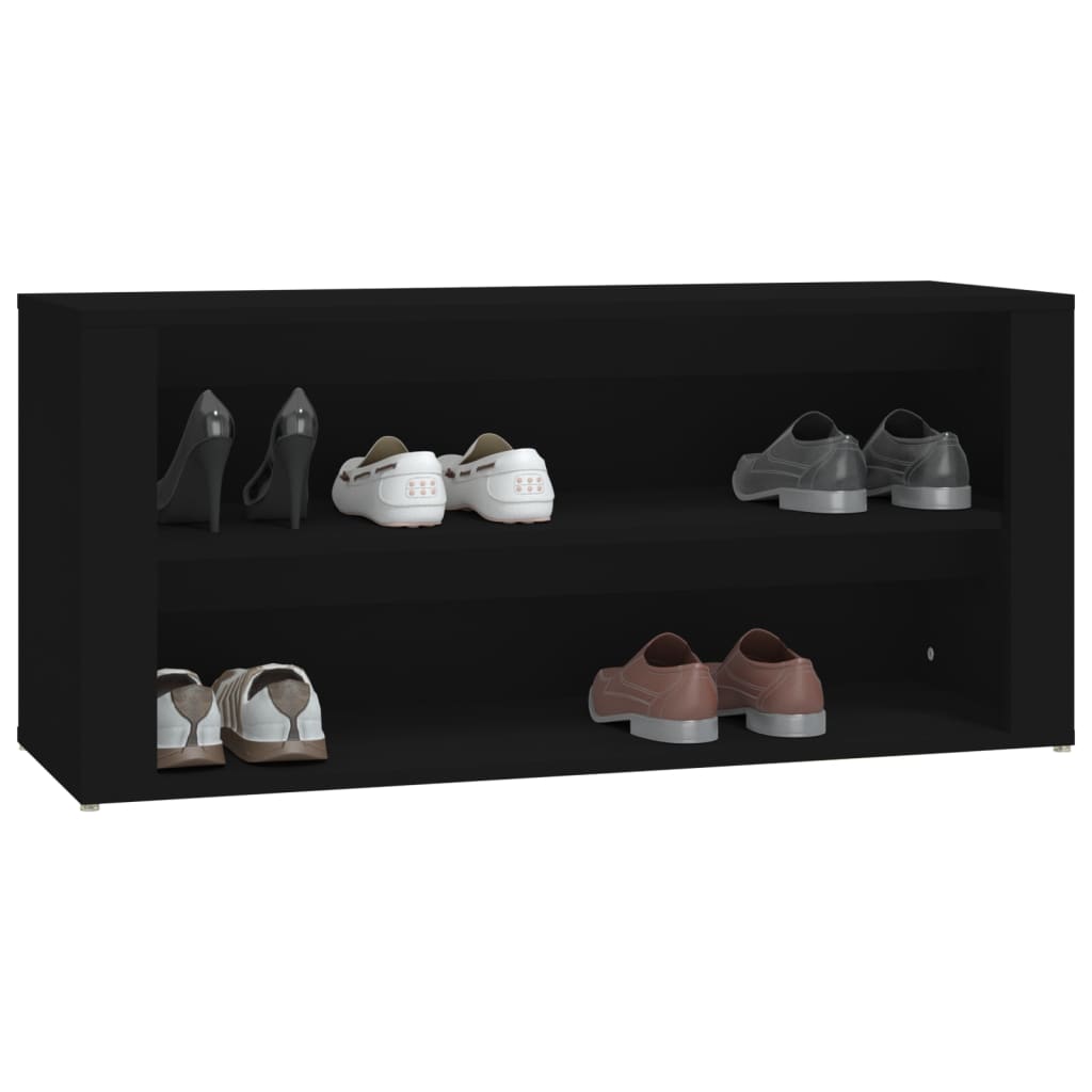 Schuhregal Schwarz 100x35x45 cm Holzwerkstoff - Pazzar.ch