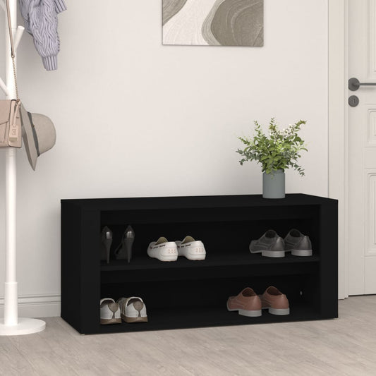 Schuhregal Schwarz 100x35x45 cm Holzwerkstoff - Pazzar.ch