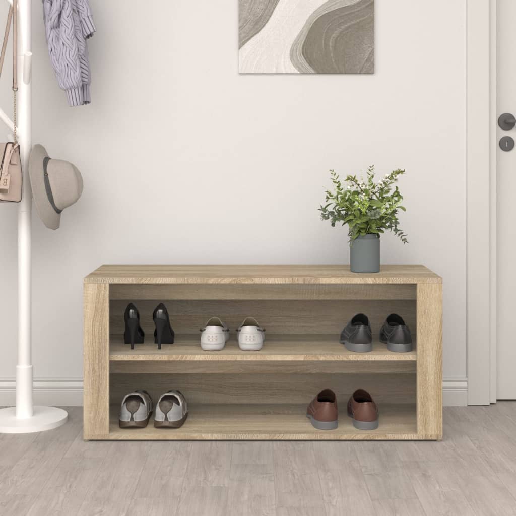 Schuhregal Sonoma-Eiche 100x35x45 cm Holzwerkstoff - Pazzar.ch