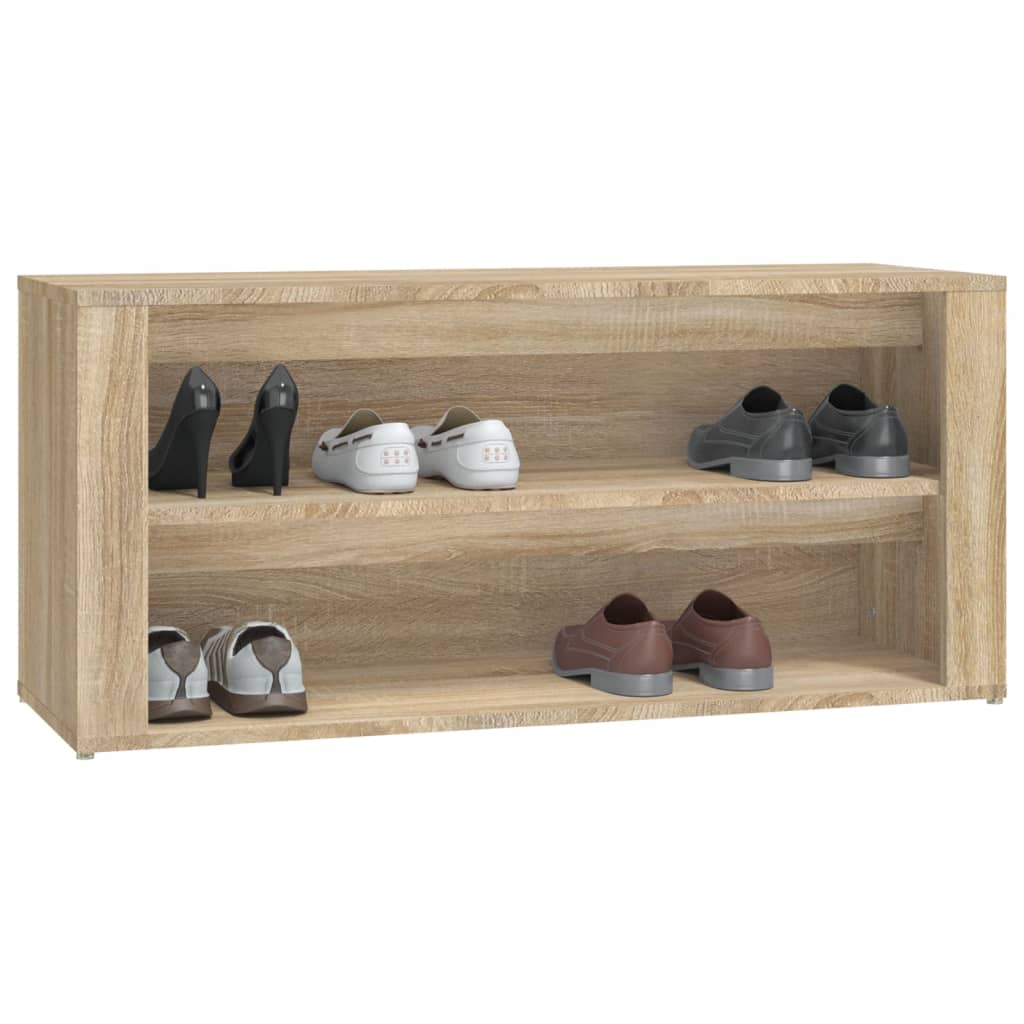 Schuhregal Sonoma-Eiche 100x35x45 cm Holzwerkstoff - Pazzar.ch