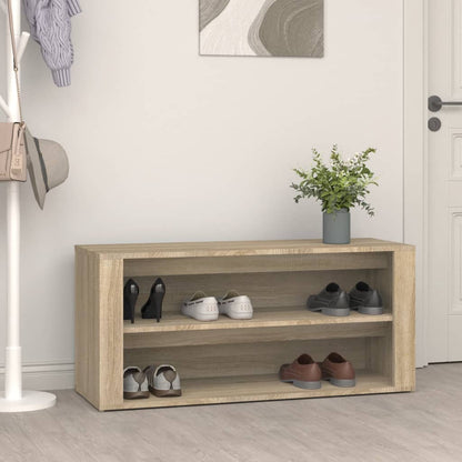 Schuhregal Sonoma-Eiche 100x35x45 cm Holzwerkstoff - Pazzar.ch