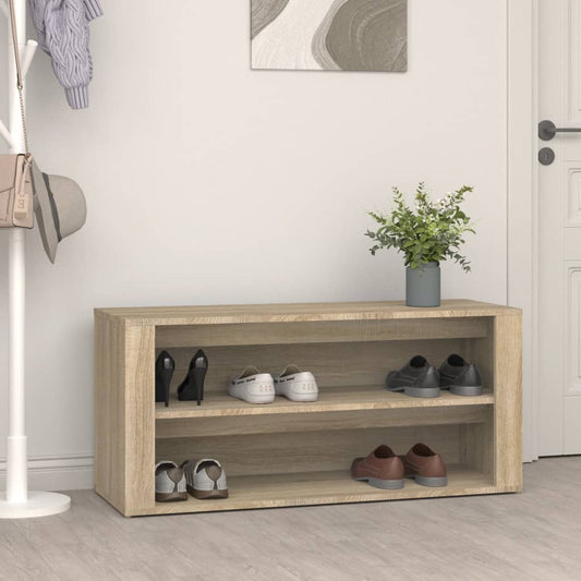 Schuhregal Sonoma-Eiche 100x35x45 cm Holzwerkstoff - Pazzar.ch