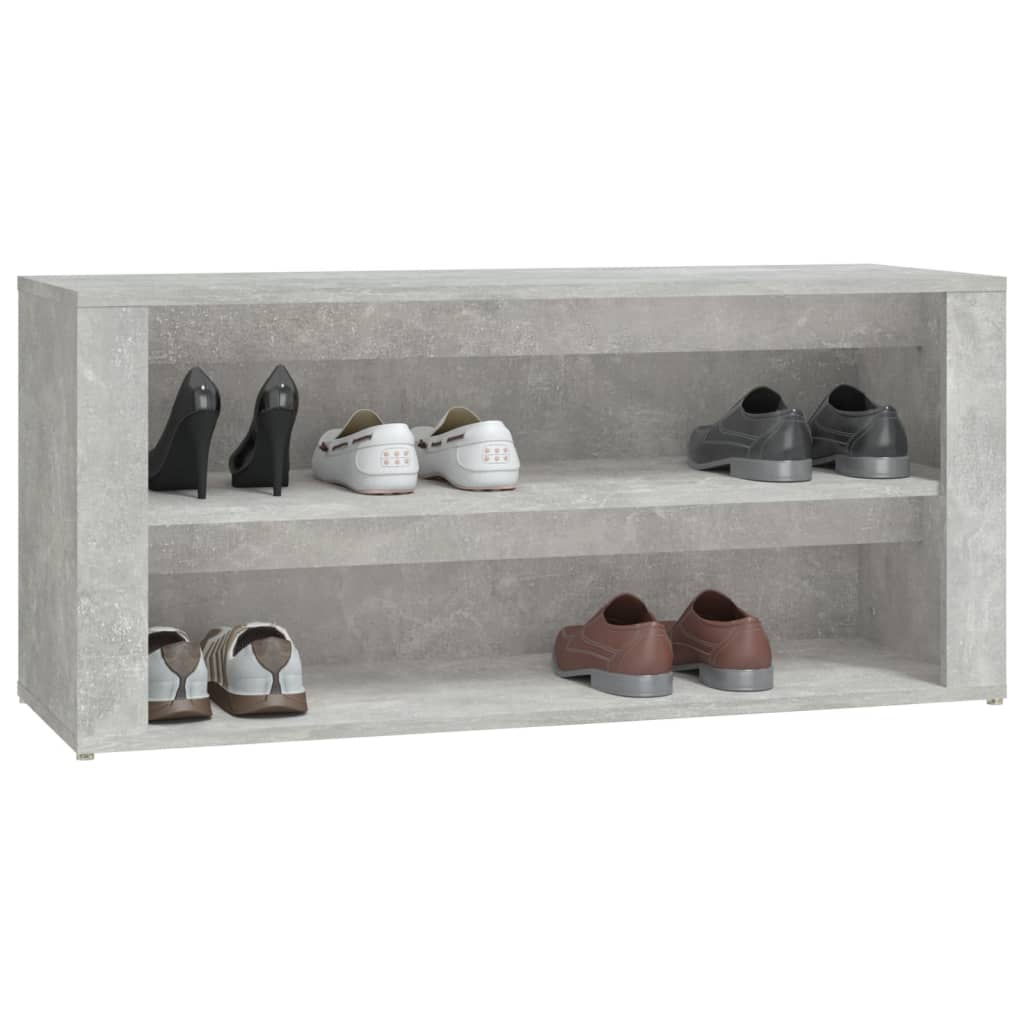 Schuhregal Betongrau 100x35x45 cm Holzwerkstoff - Pazzar.ch