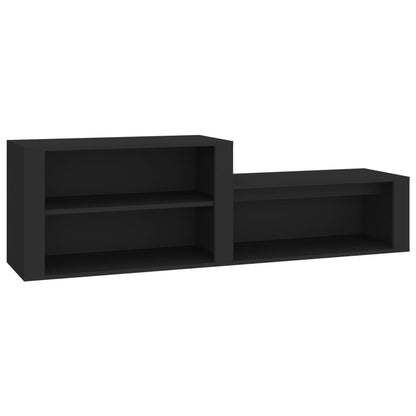 Schuhschrank Schwarz 150x35x45 cm Holzwerkstoff - Pazzar.ch
