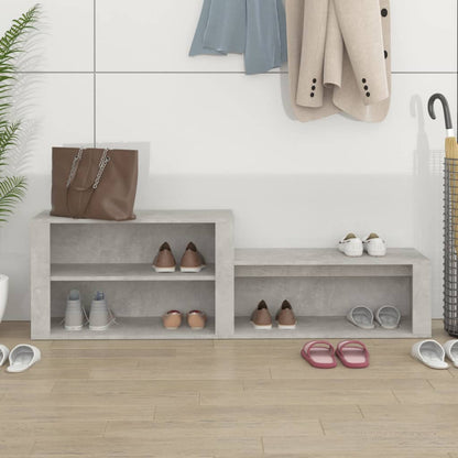 Schuhschrank Betongrau 150x35x45 cm Holzwerkstoff - Pazzar.ch