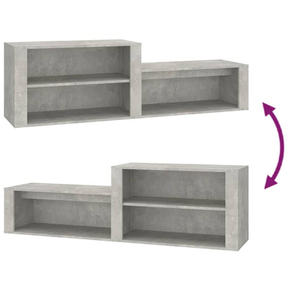 Schuhschrank Betongrau 150x35x45 cm Holzwerkstoff - Pazzar.ch