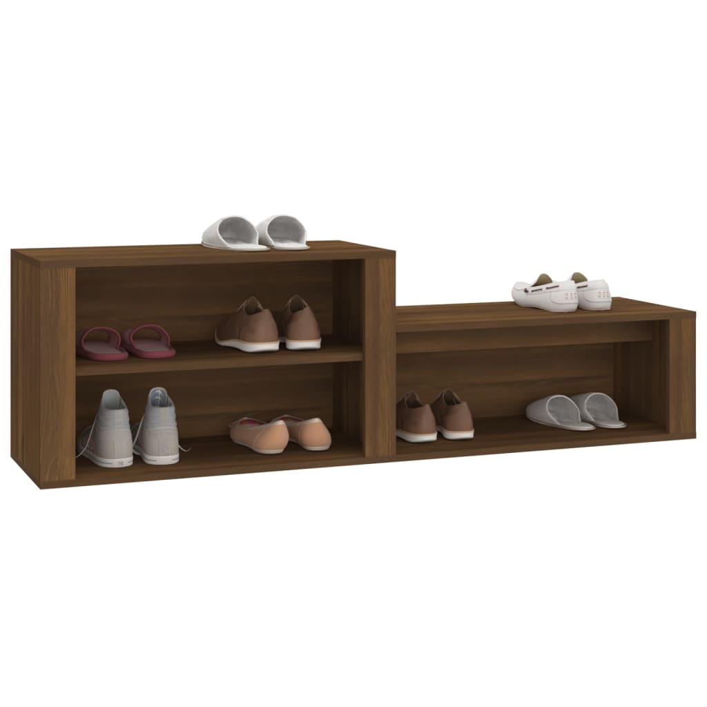 Schuhschrank Braun Eichen-Optik 150x35x45 cm Holzwerkstoff - Pazzar.ch