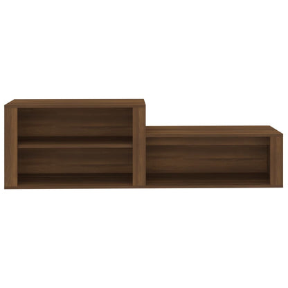 Schuhschrank Braun Eichen-Optik 150x35x45 cm Holzwerkstoff - Pazzar.ch