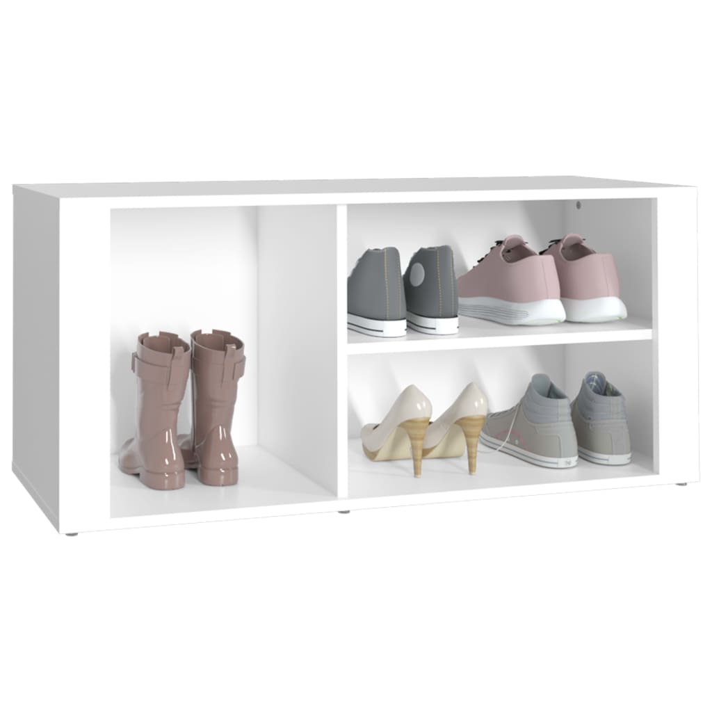 Schuhregal Weiß 100x35x45 cm Holzwerkstoff - Pazzar.ch
