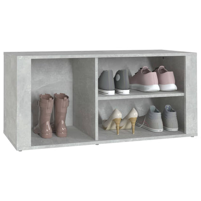 Schuhregal Betongrau 100x35x45 cm Holzwerkstoff - Pazzar.ch