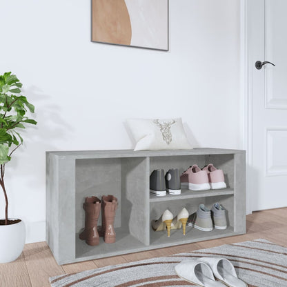 Schuhregal Betongrau 100x35x45 cm Holzwerkstoff - Pazzar.ch