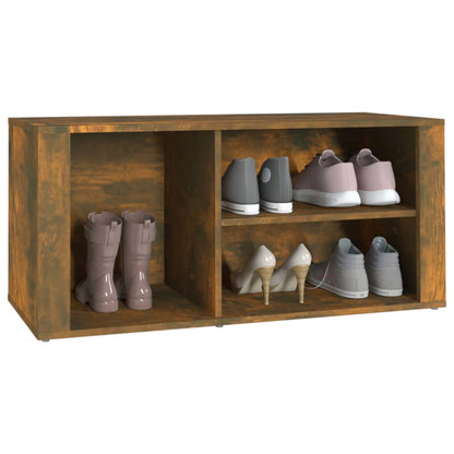 Schuhregal Räuchereiche 100x35x45 cm Holzwerkstoff - Pazzar.ch