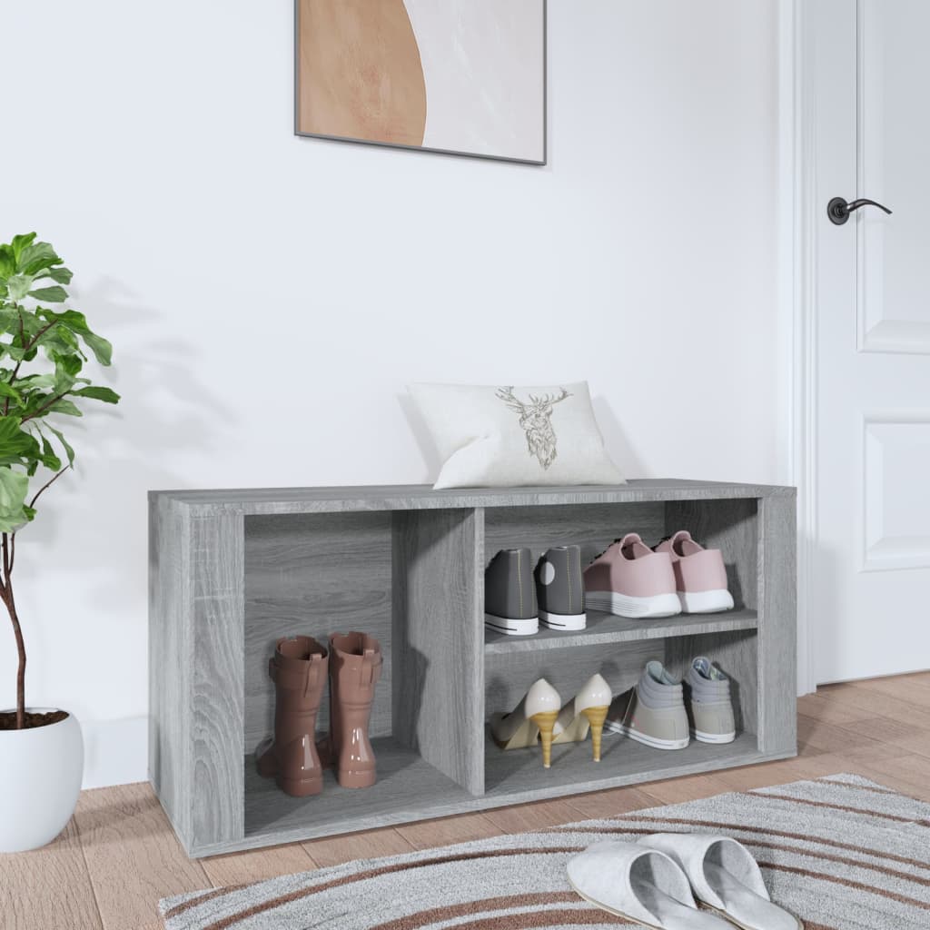 Schuhregal Grau Sonoma 100x35x45 cm Holzwerkstoff - Pazzar.ch