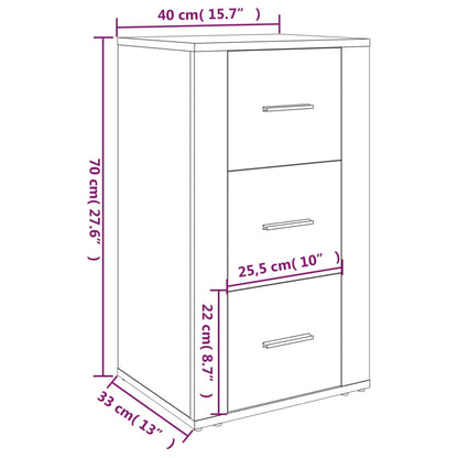 Sideboard Grau Sonoma 40x33x70 cm Holzwerkstoff - Pazzar.ch