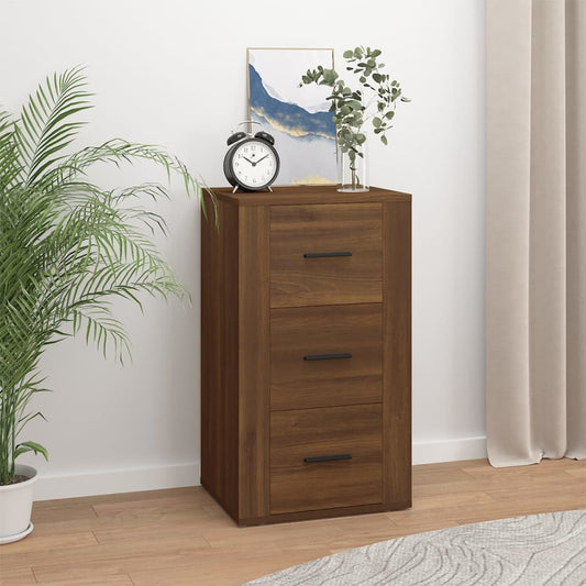 Sideboard Braun Eichen-Optik 40x33x70 cm Holzwerkstoff - Pazzar.ch