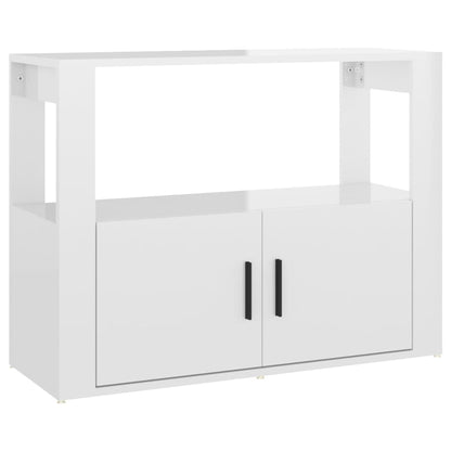 Sideboard Hochglanz-Weiß 80x30x60 cm Holzwerkstoff - Pazzar.ch