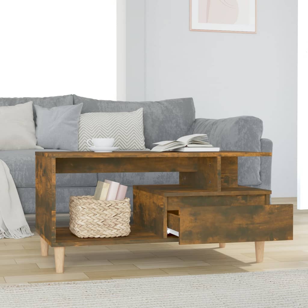 Couchtisch Räuchereiche 90x49x45 cm Holzwerkstoff - Pazzar.ch